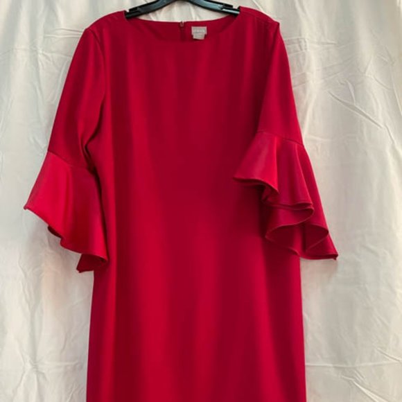 Chico's | Dresses | Chicos Red Holiday Dress | Poshmark